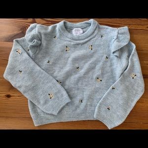 Teen girl baby blue Zara sweater